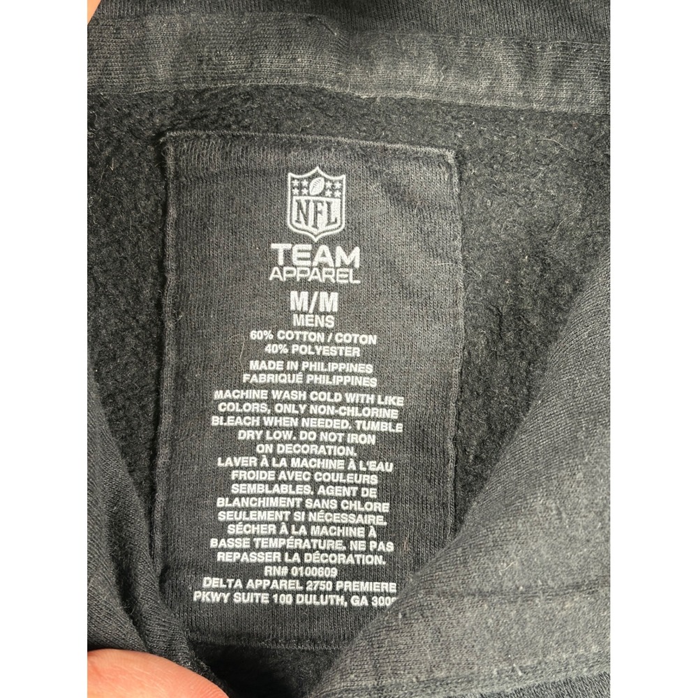 Baltimore Ravens NFL Team Apparel Hoodie Mens Medium Black Pullover Sweatshirt - Picture 4 of 7